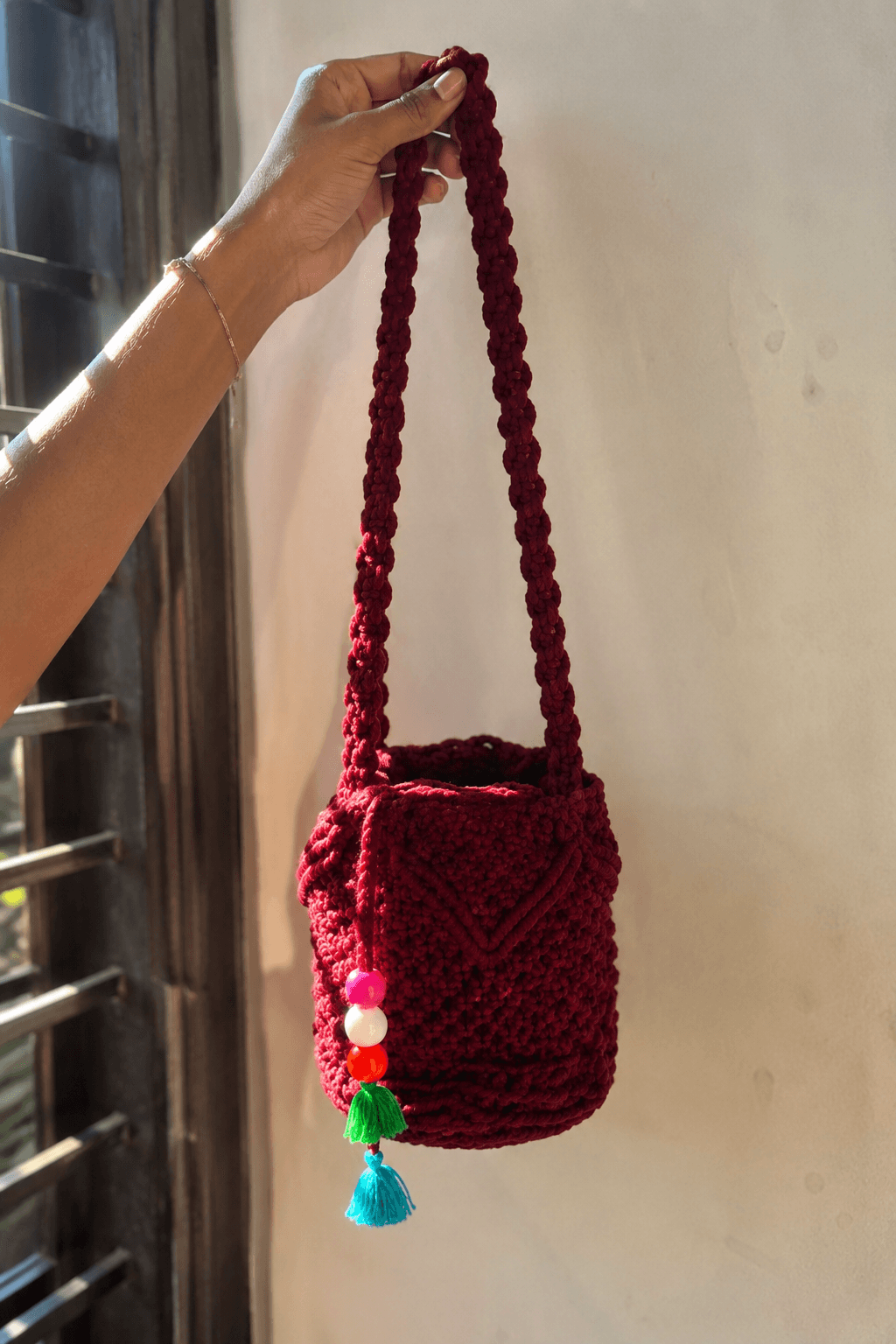Handmade bags & accessories — Crochet Mini Bucket Bag