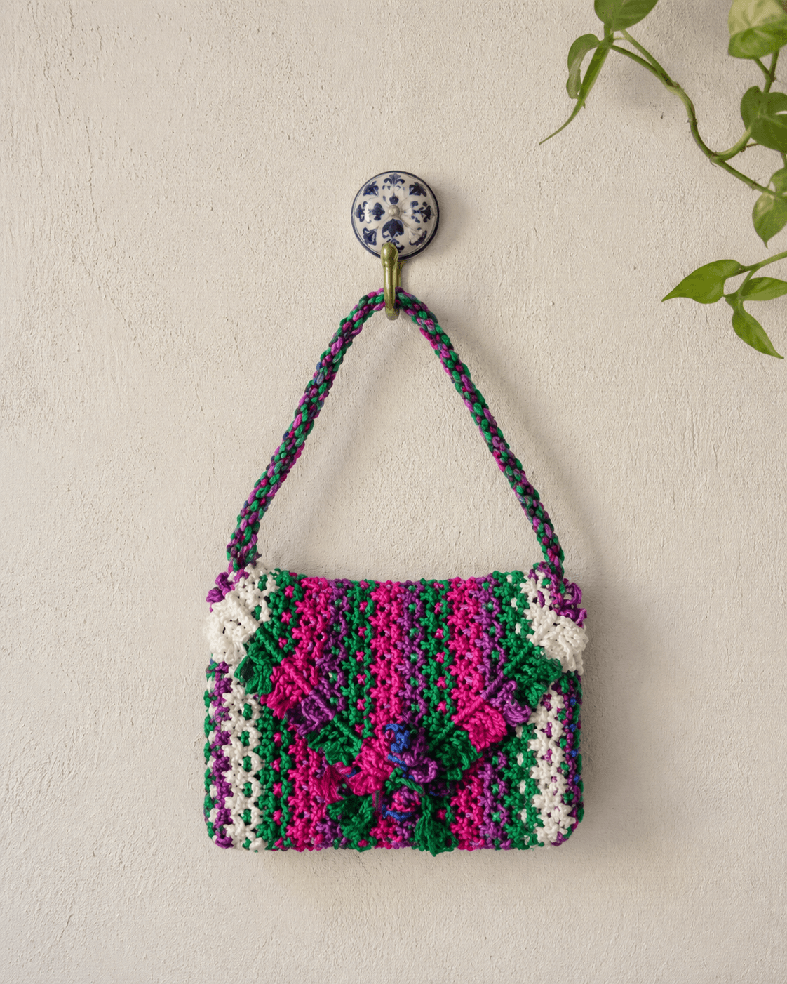 Handmade bags & accessories — Boho Crochet Clutch Hand Pouch