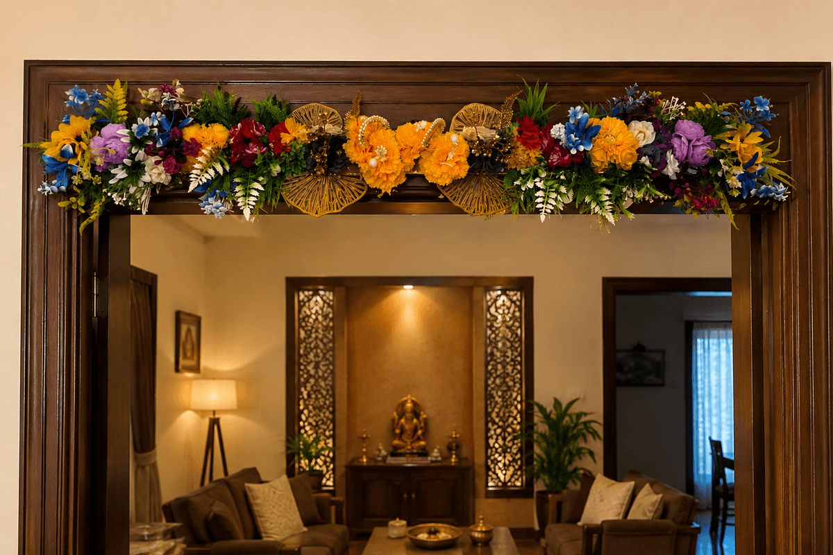Multicolor Floral Festive Bandhanwar — media 1 of 2