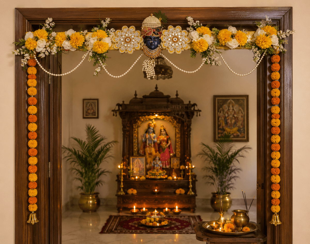 Krishna Floral Pearl Bandhanwar — media 1 of 2